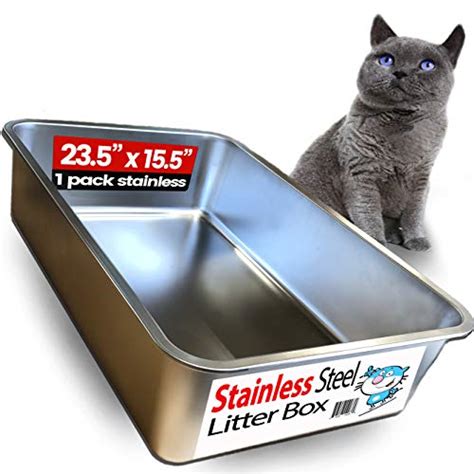 stainless steel sifting cat litter box|enclosed stainless steel litter box.